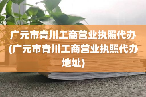 广元市青川工商营业执照代办(广元市青川工商营业执照代办地址)