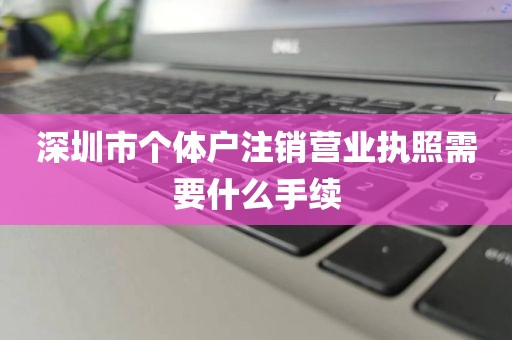 深圳市个体户注销营业执照需要什么手续
