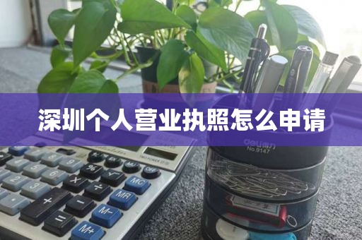 深圳个人营业执照怎么申请