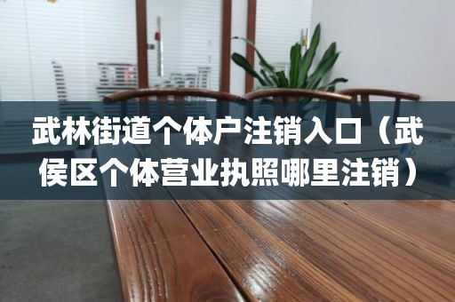武林街道个体户注销入口（武侯区个体营业执照哪里注销）