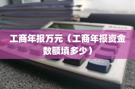 工商年报万元（工商年报资金数额填多少）