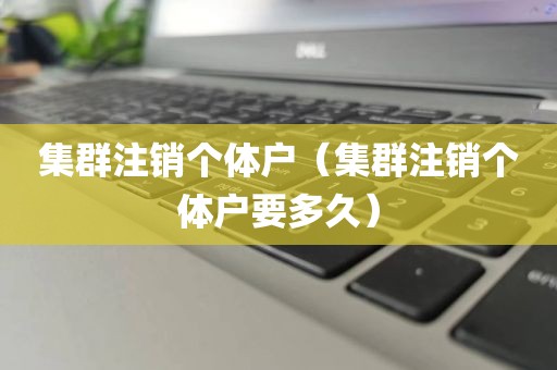 集群注销个体户（集群注销个体户要多久）