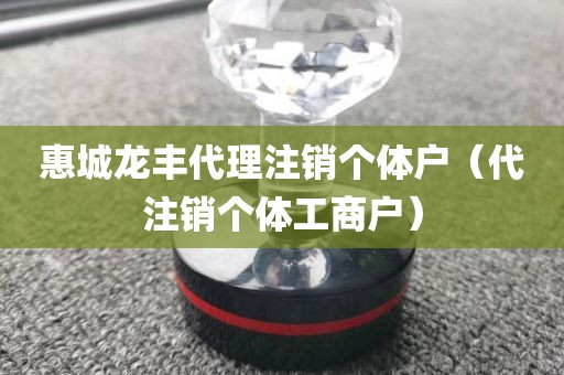 惠城龙丰代理注销个体户（代注销个体工商户）