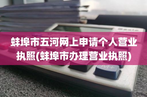 蚌埠市五河网上申请个人营业执照(蚌埠市办理营业执照)