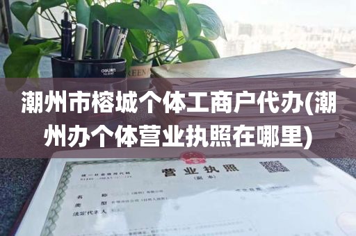 潮州市榕城个体工商户代办(潮州办个体营业执照在哪里)