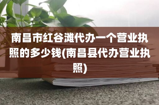 南昌市红谷滩代办一个营业执照的多少钱(南昌县代办营业执照)