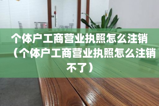 个体户工商营业执照怎么注销（个体户工商营业执照怎么注销不了）