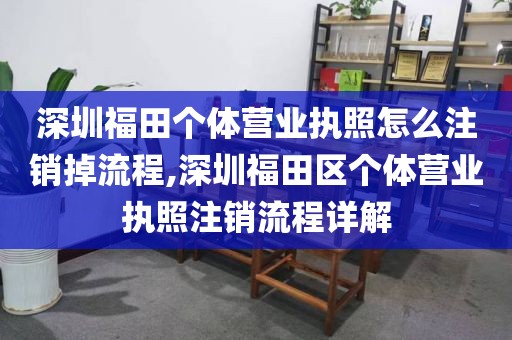 深圳福田个体营业执照怎么注销掉流程,深圳福田区个体营业执照注销流程详解