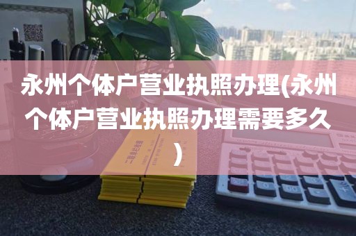 永州个体户营业执照办理(永州个体户营业执照办理需要多久)