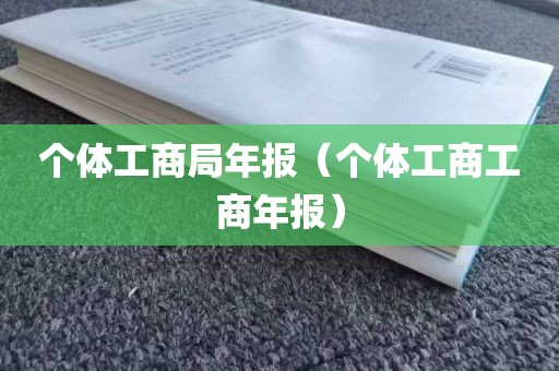 个体工商局年报（个体工商工商年报）