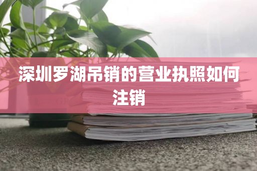 深圳罗湖吊销的营业执照如何注销