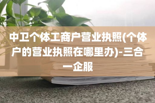 中卫个体工商户营业执照(个体户的营业执照在哪里办)-三合一企服