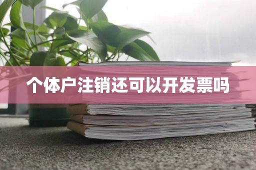 个体户注销还可以开发票吗