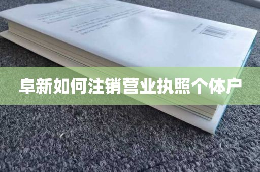 阜新如何注销营业执照个体户