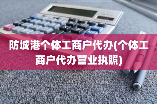 防城港个体工商户代办(个体工商户代办营业执照)
