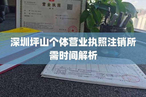 深圳坪山个体营业执照注销所需时间解析