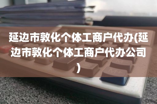 延边市敦化个体工商户代办(延边市敦化个体工商户代办公司)