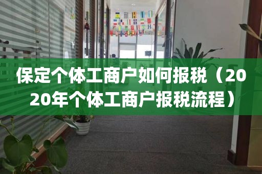 保定个体工商户如何报税（2020年个体工商户报税流程）