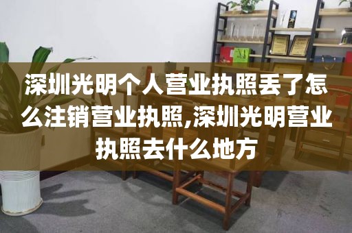 深圳光明个人营业执照丢了怎么注销营业执照,深圳光明营业执照去什么地方