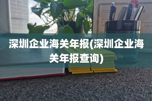 深圳企业海关年报(深圳企业海关年报查询)