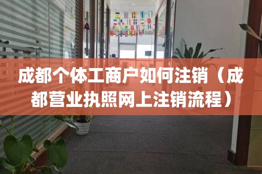 成都个体工商户如何注销（成都营业执照网上注销流程）