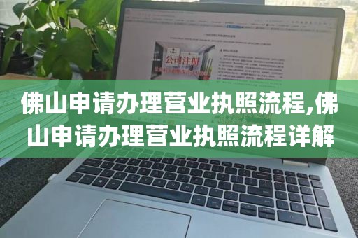 佛山申请办理营业执照流程,佛山申请办理营业执照流程详解