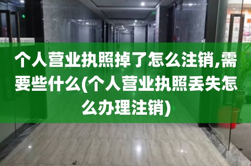 个人营业执照掉了怎么注销,需要些什么(个人营业执照丢失怎么办理注销)