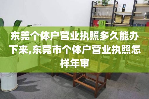 东莞个体户营业执照多久能办下来,东莞市个体户营业执照怎样年审