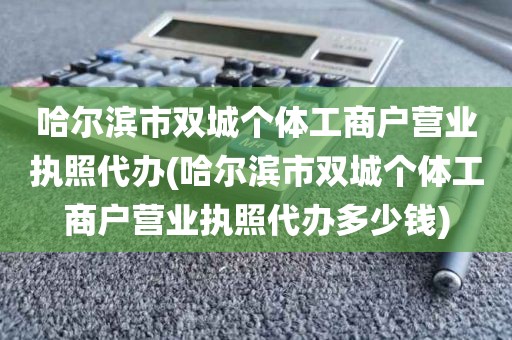 哈尔滨市双城个体工商户营业执照代办(哈尔滨市双城个体工商户营业执照代办多少钱)