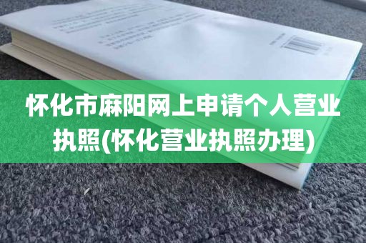 怀化市麻阳网上申请个人营业执照(怀化营业执照办理)