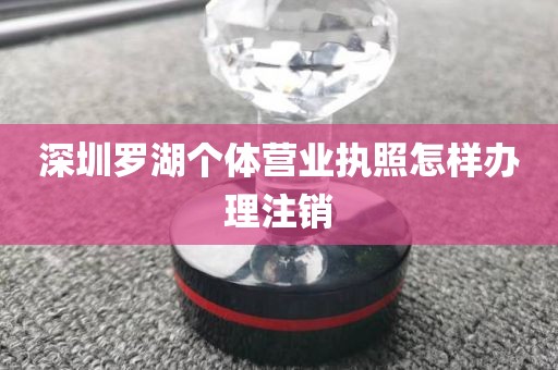 深圳罗湖个体营业执照怎样办理注销
