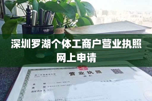 深圳罗湖个体工商户营业执照网上申请
