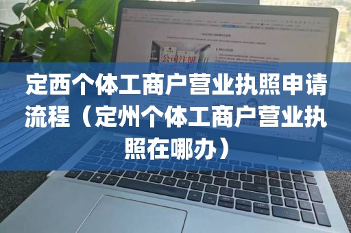 定西个体工商户营业执照申请流程（定州个体工商户营业执照在哪办）