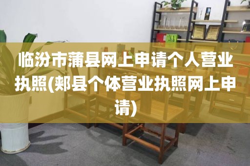 临汾市蒲县网上申请个人营业执照(郏县个体营业执照网上申请)
