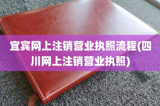 宜宾网上注销营业执照流程(四川网上注销营业执照)