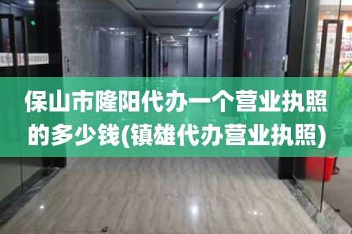 保山市隆阳代办一个营业执照的多少钱(镇雄代办营业执照)