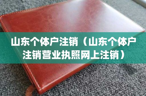山东个体户注销（山东个体户注销营业执照网上注销）