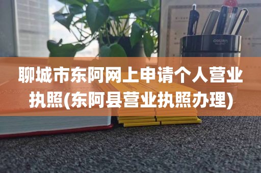 聊城市东阿网上申请个人营业执照(东阿县营业执照办理)