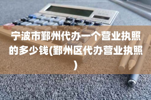 宁波市鄞州代办一个营业执照的多少钱(鄞州区代办营业执照)