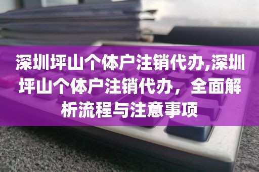 深圳坪山个体户注销代办,深圳坪山个体户注销代办，全面解析流程与注意事项