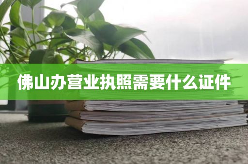 佛山办营业执照需要什么证件