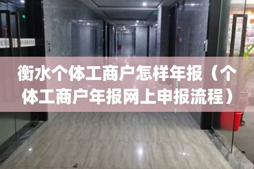 衡水个体工商户怎样年报（个体工商户年报网上申报流程）