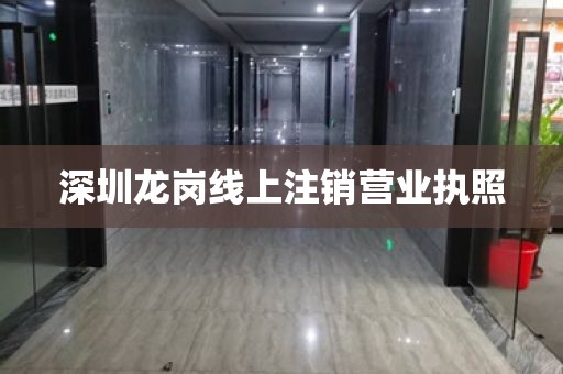深圳龙岗线上注销营业执照