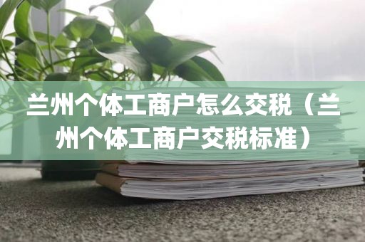 兰州个体工商户怎么交税（兰州个体工商户交税标准）
