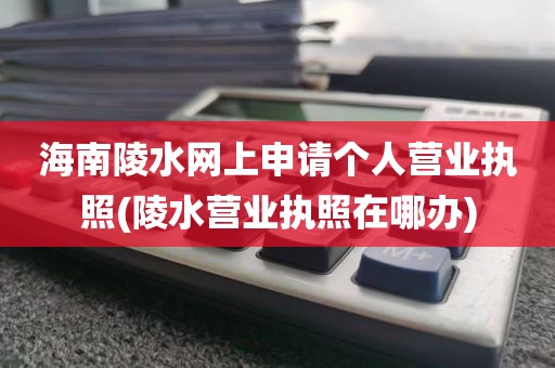 海南陵水网上申请个人营业执照(陵水营业执照在哪办)