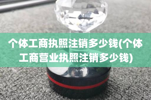 个体工商执照注销多少钱(个体工商营业执照注销多少钱)