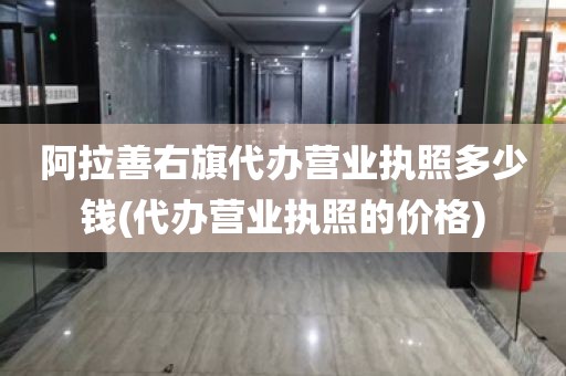 阿拉善右旗代办营业执照多少钱(代办营业执照的价格)