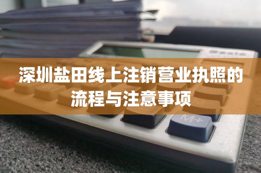 深圳盐田线上注销营业执照的流程与注意事项