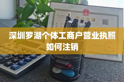 深圳罗湖个体工商户营业执照如何注销