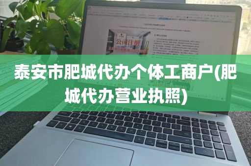 泰安市肥城代办个体工商户(肥城代办营业执照)